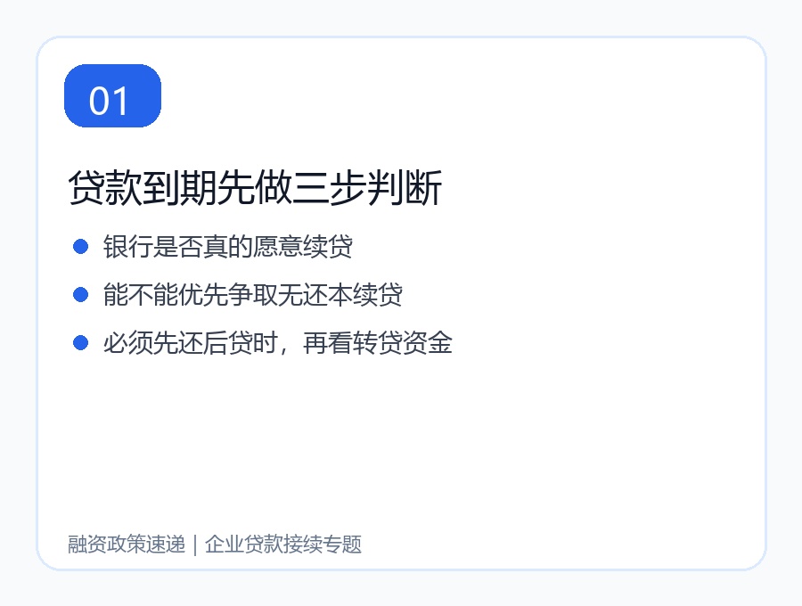 三步判断贷款接续方案