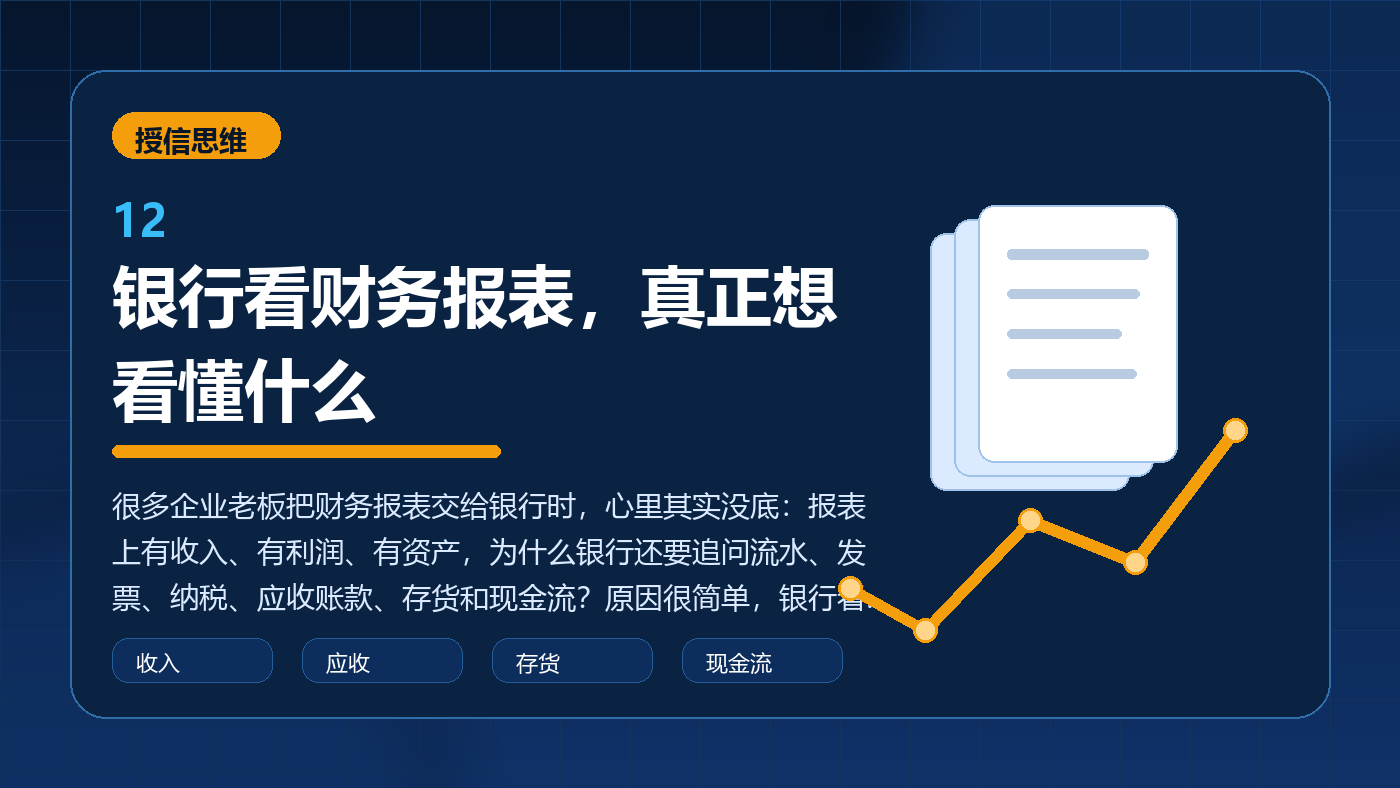 银行看财务报表,真正想看懂什么